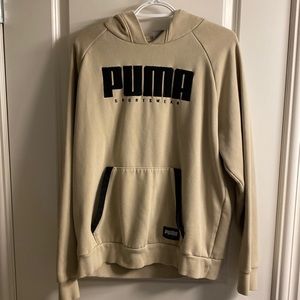 Tan/Beige coloured Puma Sportswear hoodie, in great shape.